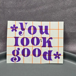 You Look Good Green Mirror Decal Vinyl Stickers Peel and‎ Stick Affirmation
